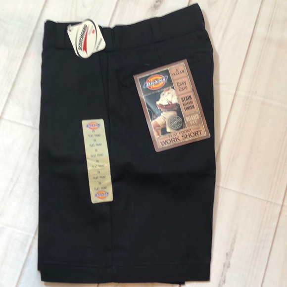 Dickies Other - New with Tags! Dickies Mens 8'' Traditional Flat Front Shorts in Black, Mens 28